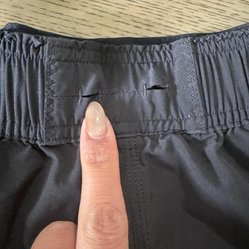 lululemon Women's Black Athletic Running revesible Shorts He lacks the shot.